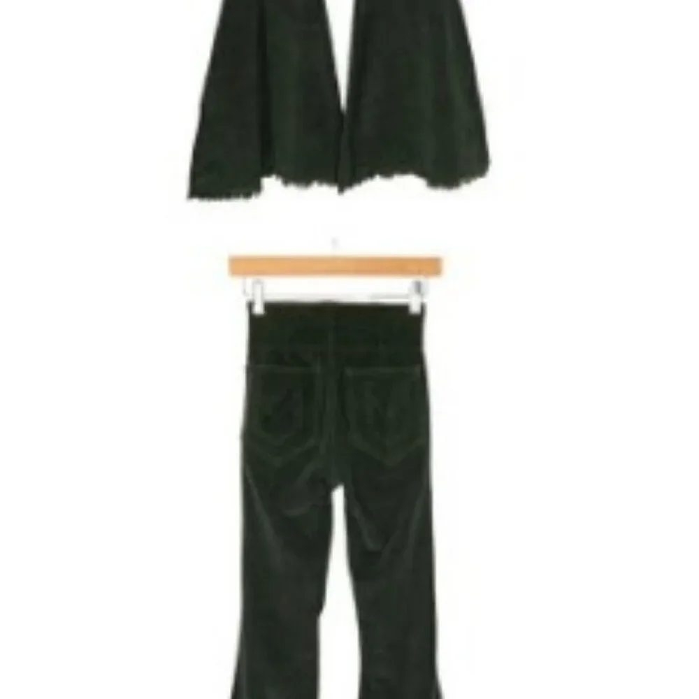 Show Me Your MuMu Green Corduroy Cam Cam Bells Pull On Pant Sz Med MSRP $162 - Picture 5 of 10